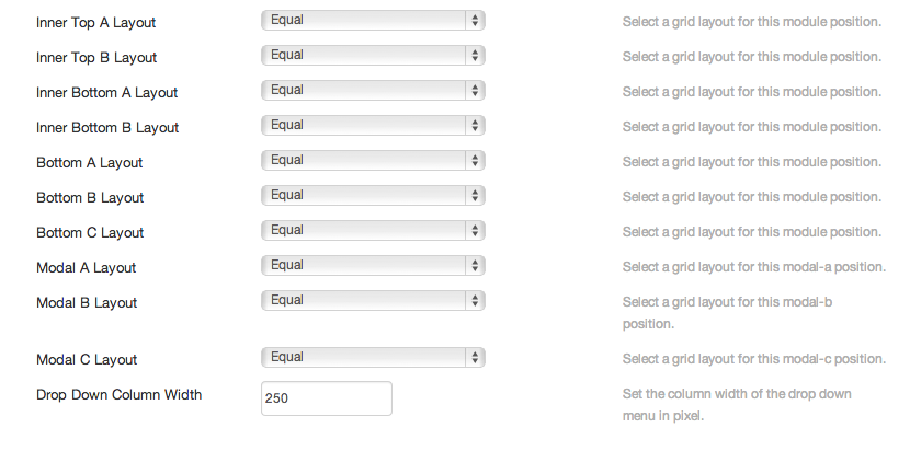 admin options
